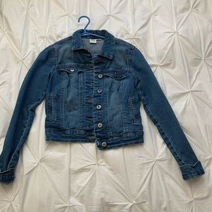 Dark blue washed denim jacket